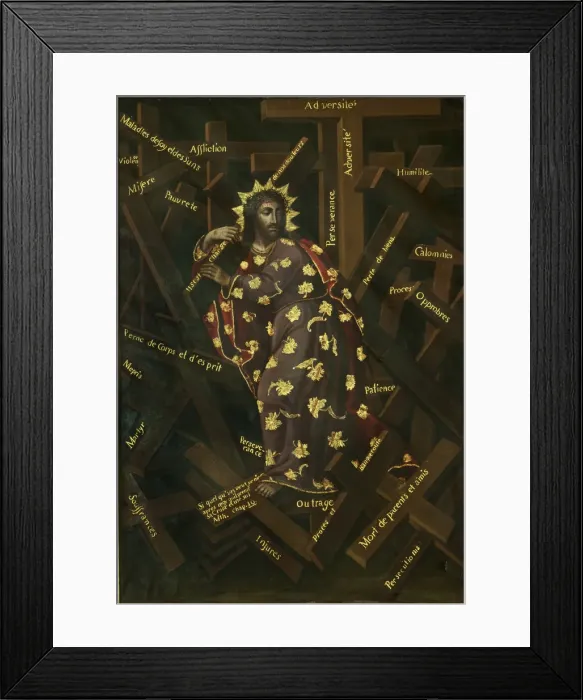 Framed Print : El Cristo de las Cruces, Early 18th cen Artist: Moyen, Francisco (1720-1761) Framed Print : El Cristo de las Cruces, Early 18th cen Artist: Moyen, Francisco (1720-1761)