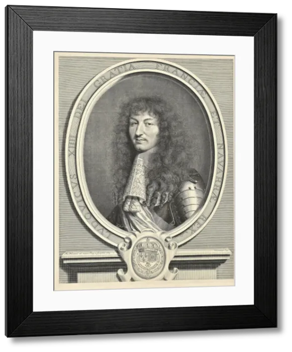 Framed Print : Louis XIV, King of France (1638-1715), 1664. Artist: Nanteuil, Robert (1623-1678) Framed Print : Louis XIV, King of France (1638-1715), 1664. Artist: Nanteuil, Robert (1623-1678)