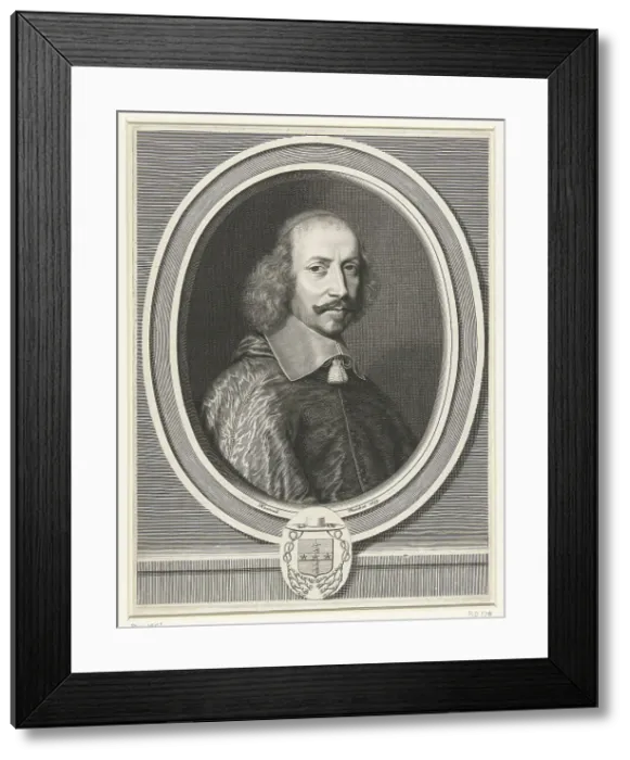 Framed Print : Portrait of Cardinal Mazarin, 1655. Artist: Nanteuil, Robert (1623-1678) Framed Print : Portrait of Cardinal Mazarin, 1655. Artist: Nanteuil, Robert (1623-1678)
