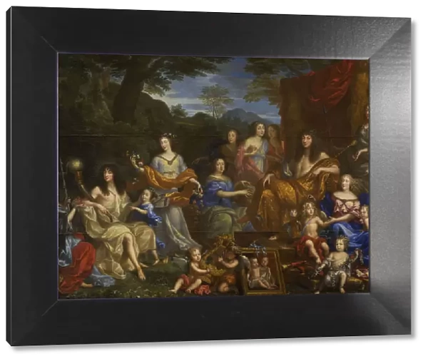 Louis XIV and the royal family, 1670. Artist: Nocret, Jean (1615-1672)