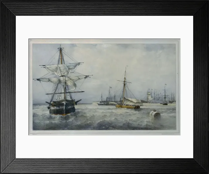 Framed Print : Kronstadt. Artist: Perrot, Ferdinand Victor (1808-1841) Framed Print : Kronstadt. Artist: Perrot, Ferdinand Victor (1808-1841)