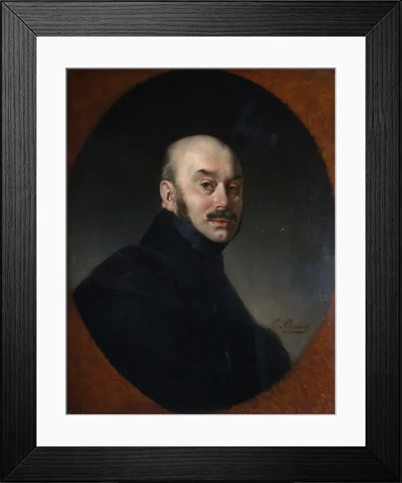 Framed Print : Portrait of Count Mikhail Fyodorovich Orlov (1788-1842), 1840. Artist: Pluchart, Eugene (1809-1880) Framed Print : Portrait of Count Mikhail Fyodorovich Orlov (1788-1842), 1840. Artist: Pluchart, Eugene (1809-1880)