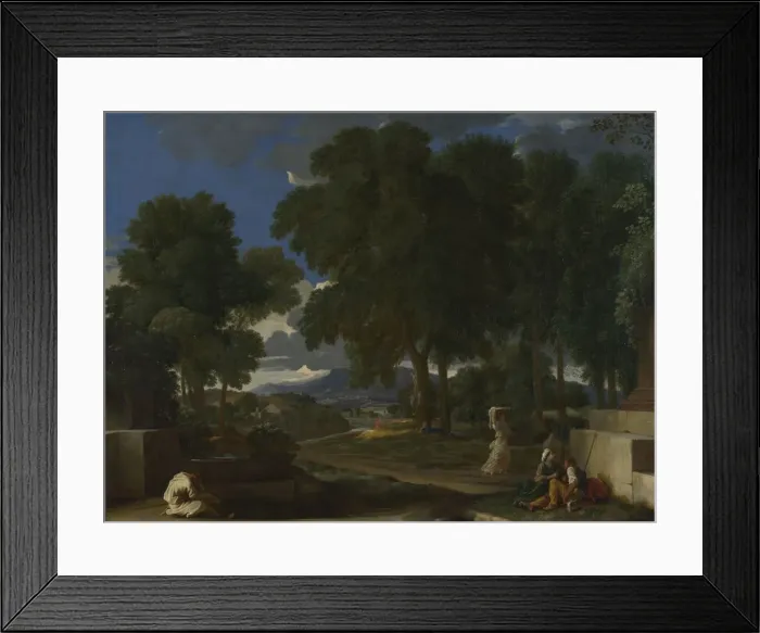 Framed Print : Landscape with a Man washing his Feet at a Fountain, 1648. Artist: Poussin, Nicolas (1594-1665) Framed Print : Landscape with a Man washing his Feet at a Fountain, 1648. Artist: Poussin, Nicolas (1594-1665)