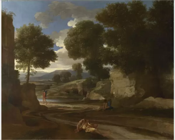 Landscape with Travellers Resting, ca 1638. Artist: Poussin, Nicolas (1594-1665)