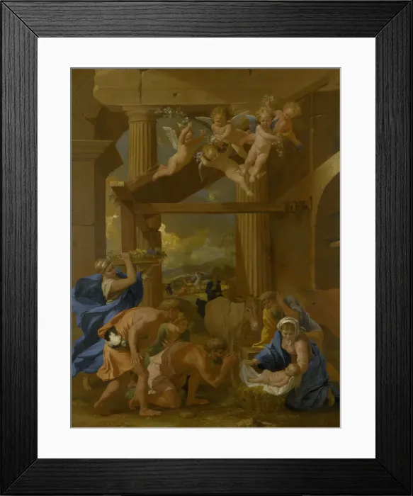 Framed Print : The Adoration of the Shepherds, c. 1633. Artist: Poussin, Nicolas (1594-1665) Framed Print : The Adoration of the Shepherds, c. 1633. Artist: Poussin, Nicolas (1594-1665)