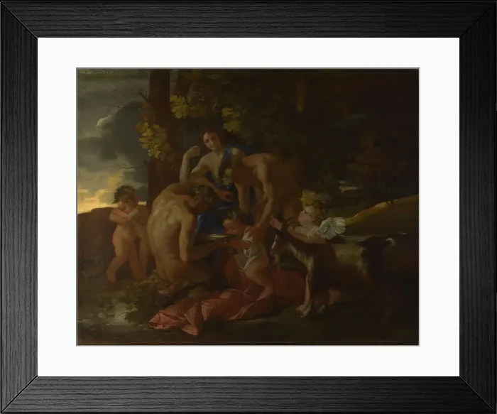 Framed Print : The Nurture of Bacchus, ca. 1628-1629. Artist: Poussin, Nicolas (1594-1665) Framed Print : The Nurture of Bacchus, ca. 1628-1629. Artist: Poussin, Nicolas (1594-1665)