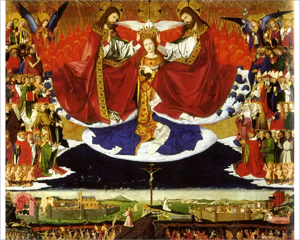 The Coronation of the Virgin, 1454. Artist: Quarton (or Charonton), Enguerrand (ca 1410?ca 1466)