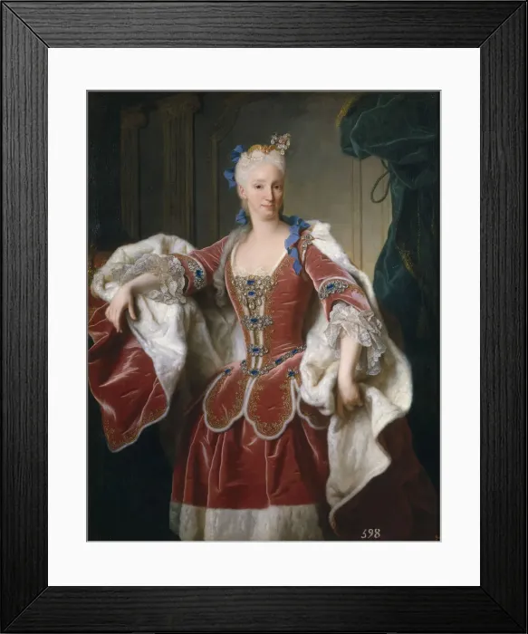 Framed Print : Portrait of Elisabeth Farnese, Queen consort of Spain, 1723. Artist: Ranc, Jean (1674-1735) Framed Print : Portrait of Elisabeth Farnese, Queen consort of Spain, 1723. Artist: Ranc, Jean (1674-1735)