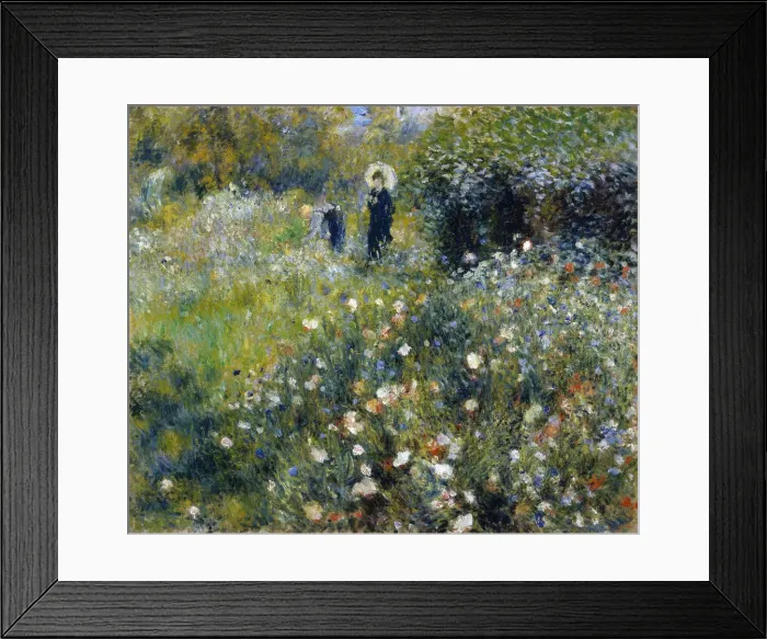 Framed Print : Woman with a Parasol in a Garden, 1875. Artist: Renoir, Pierre Auguste (1841-1919) Framed Print : Woman with a Parasol in a Garden, 1875. Artist: Renoir, Pierre Auguste (1841-1919)