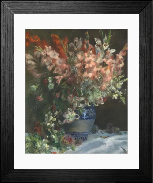 Framed Print : Gladioli in a Vase, c. 1875. Artist: Renoir, Pierre Auguste (1841-1919) Framed Print : Gladioli in a Vase, c. 1875. Artist: Renoir, Pierre Auguste (1841-1919)