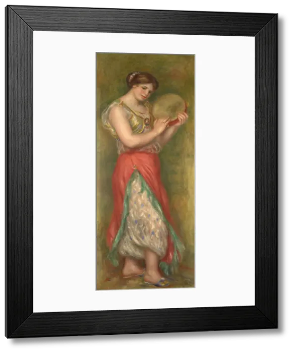 Framed Print : Dancing Girl with Tambourine, 1909. Artist: Renoir, Pierre Auguste (1841-1919) Framed Print : Dancing Girl with Tambourine, 1909. Artist: Renoir, Pierre Auguste (1841-1919)