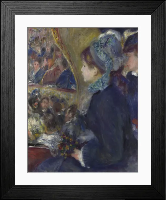 Framed Print : At the Theatre (La Premiere Sortie), 1876-1877. Artist: Renoir, Pierre Auguste (1841-1919) Framed Print : At the Theatre (La Premiere Sortie), 1876-1877. Artist: Renoir, Pierre Auguste (1841-1919)