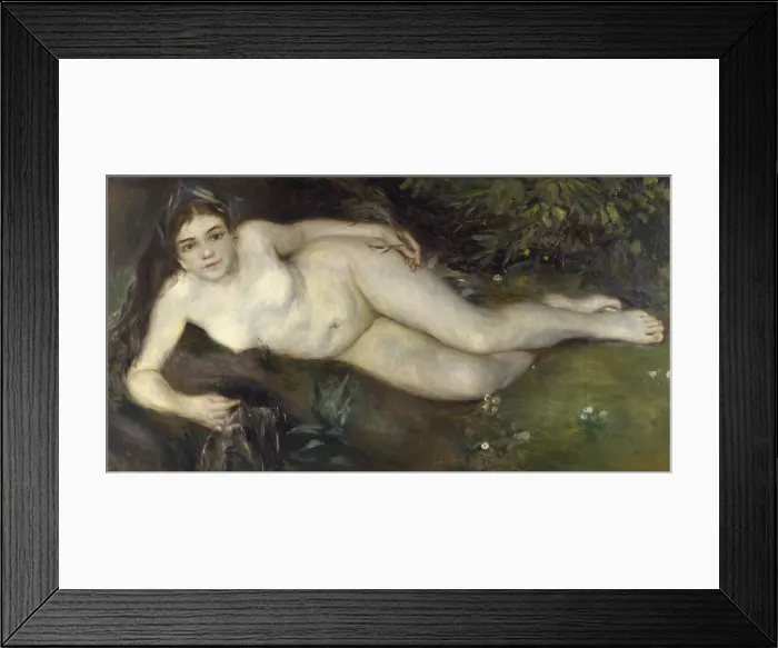 Framed Print : A Nymph by a Stream, 1869-1870. Artist: Renoir, Pierre Auguste (1841-1919) Framed Print : A Nymph by a Stream, 1869-1870. Artist: Renoir, Pierre Auguste (1841-1919)