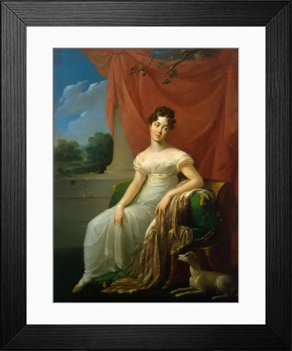 Framed Print : Portrait of Sofia Apraxina, 1818. Artist: Riesener, Henri-Francoiss (1767-1828) Framed Print : Portrait of Sofia Apraxina, 1818. Artist: Riesener, Henri-Francoiss (1767-1828)