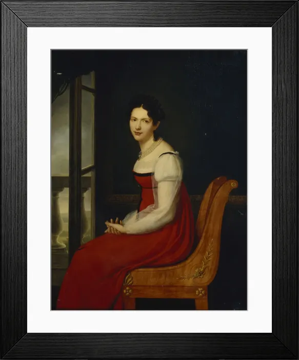 Framed Print : Portrait of Princess Varvara Sergeyevna Dolgorukova (1793-1833), nee Gagarina, ca 1820. Artist: Riesener, Henri-Francoiss (1767-1828) Framed Print : Portrait of Princess Varvara Sergeyevna Dolgorukova (1793-1833), nee Gagarina, ca 1820. Artist: Riesener, Henri-Francoiss (1767-1828)