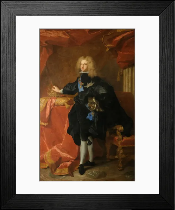 Framed Print : Philip V, King of Spain (1683-1746), 1701. Artist: Rigaud, Hyacinthe Francois Honore (1659-1743)