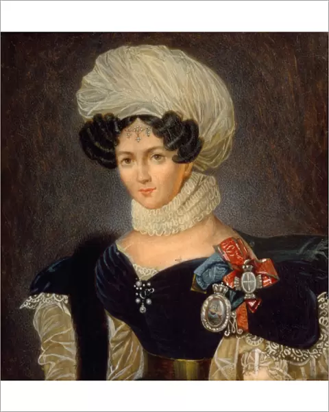 Portrait of Princess Tatyana Vasilyevna Golitsyna (1783-1841), 1830s. Artist: Riss, Francois Nicolas (1804-1886)
