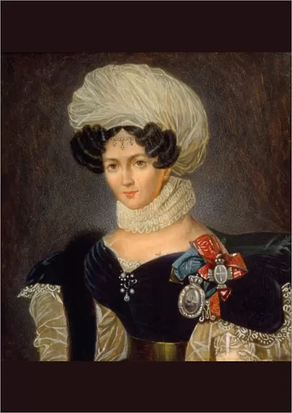 Portrait of Princess Tatyana Vasilyevna Golitsyna (1783-1841), 1830s. Artist: Riss, Francois Nicolas (1804-1886)