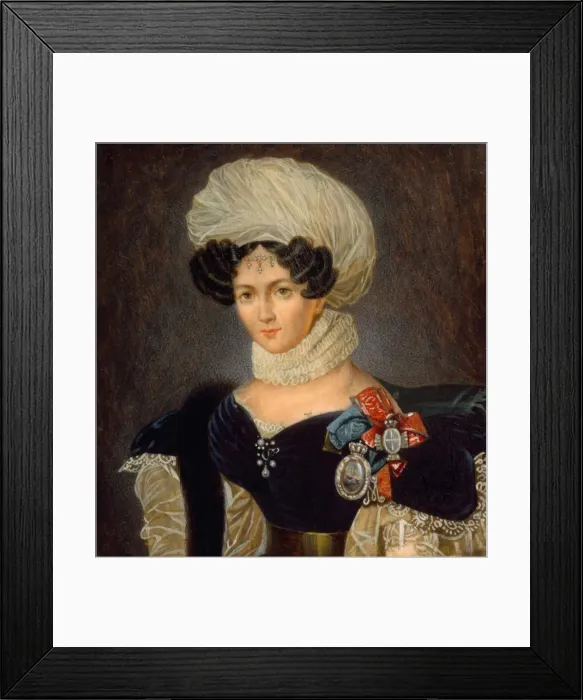 Framed Print : Portrait of Princess Tatyana Vasilyevna Golitsyna (1783-1841), 1830s. Artist: Riss, Francois Nicolas (1804-1886) Framed Print : Portrait of Princess Tatyana Vasilyevna Golitsyna (1783-1841), 1830s. Artist: Riss, Francois Nicolas (1804-1886)