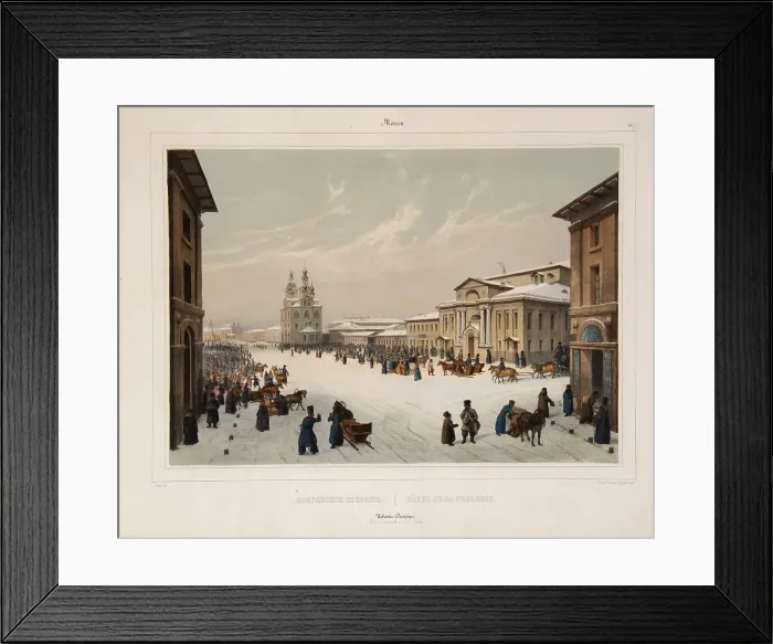 Framed Print : The Assembly of the Nobility House in Moscow, 1840s. Artist: Roussel, Paul Marie (1804-1877) Framed Print : The Assembly of the Nobility House in Moscow, 1840s. Artist: Roussel, Paul Marie (1804-1877)