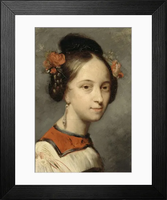 Framed Print : Portrait of the ballerina Marie Taglioni. Artist: Scheffer, Ary (1795-1858) Framed Print : Portrait of the ballerina Marie Taglioni. Artist: Scheffer, Ary (1795-1858)