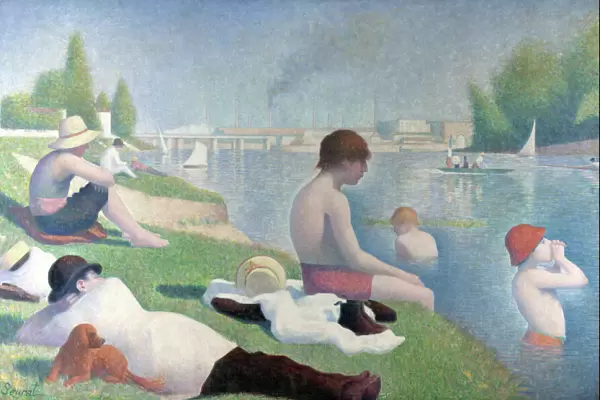 Bathers at Asnieres (Baigneurs a Asnieres), 1884. Artist: Seurat, George Pierre (1859-1891)
