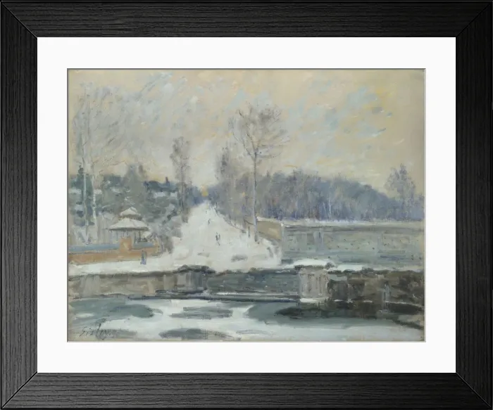 Framed Print : The Watering Place at Marly-le-Roi, c. 1875. Artist: Sisley, Alfred (1839-1899) Framed Print : The Watering Place at Marly-le-Roi, c. 1875. Artist: Sisley, Alfred (1839-1899)