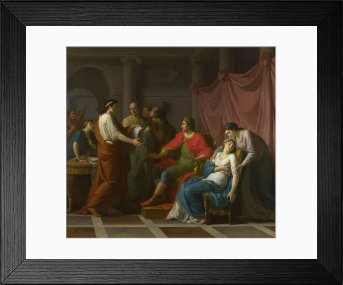 Framed Print : Virgil reading the Aeneid to Augustus and Octavia, 1787. Artist: Taillasson, Jean-Joseph (1745-1809) Framed Print : Virgil reading the Aeneid to Augustus and Octavia, 1787. Artist: Taillasson, Jean-Joseph (1745-1809)