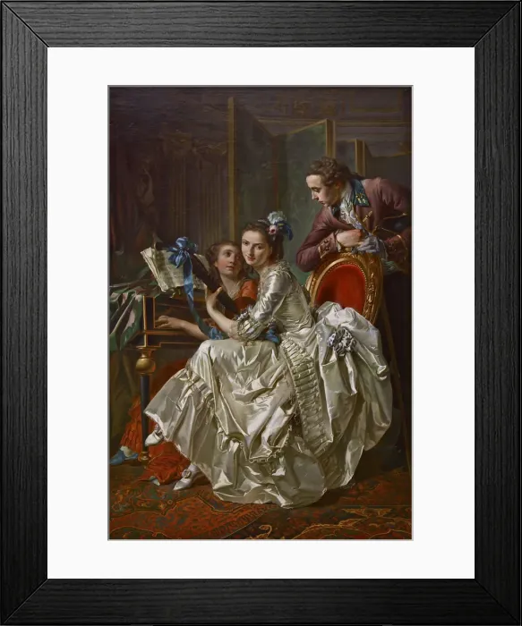 Framed Print : The Music Party, 1774. Artist: Trinquesse, Louis Rolland (c. 1746-1800) Framed Print : The Music Party, 1774. Artist: Trinquesse, Louis Rolland (c. 1746-1800)