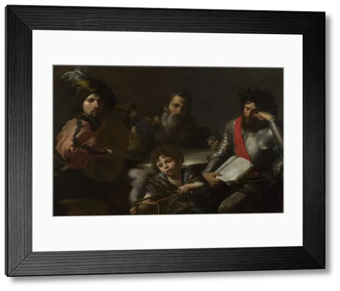 Framed Print : The Four Ages of Man, c. 1629. Artist: Valentin de Boullogne (1591-1632) Framed Print : The Four Ages of Man, c. 1629. Artist: Valentin de Boullogne (1591-1632)