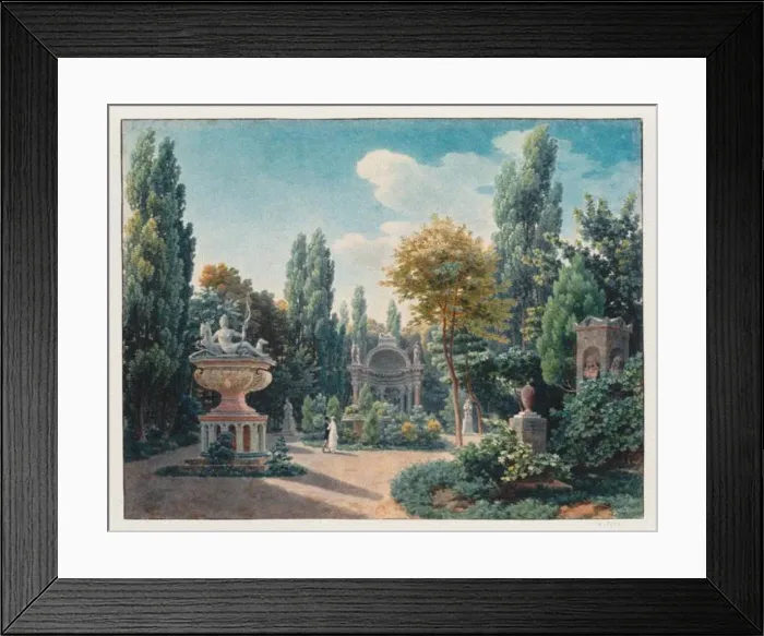 Framed Print : Monument of Diane de Poitiers in the Jardin du cloitre des Petits-Augustins, 1815. Artist: Vauzelle, Jean-Lubin (1776-1837) Framed Print : Monument of Diane de Poitiers in the Jardin du cloitre des Petits-Augustins, 1815. Artist: Vauzelle, Jean-Lubin (1776-1837)