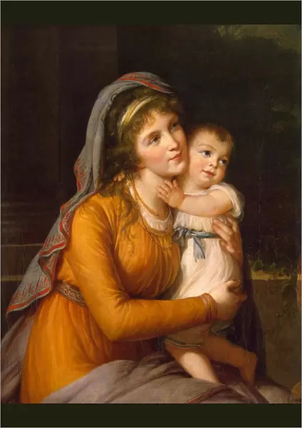 Portrait of Baroness Anna Sergeyevna Stroganova (1765-1824) with Her Son, c. 1800. Artist: Vigee-Lebrun, Marie Louise Elisabeth (1755-1842)