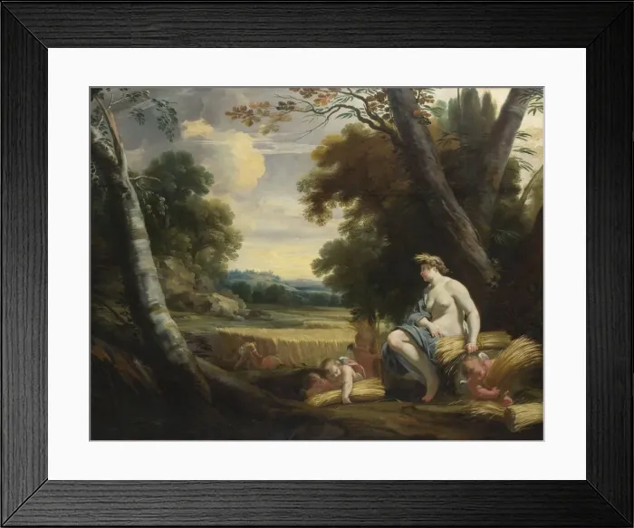 Framed Print : Ceres and Harvesting Cupids, c. 1635. Artist: Vouet, Simon (1590-1649) Framed Print : Ceres and Harvesting Cupids, c. 1635. Artist: Vouet, Simon (1590-1649)