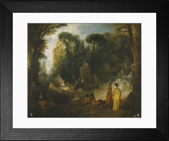 Framed Print : Courtly Gathering In A Park, 1712-1713. Artist: Watteau, Jean Antoine (1684-1721) Framed Print : Courtly Gathering In A Park, 1712-1713. Artist: Watteau, Jean Antoine (1684-1721)