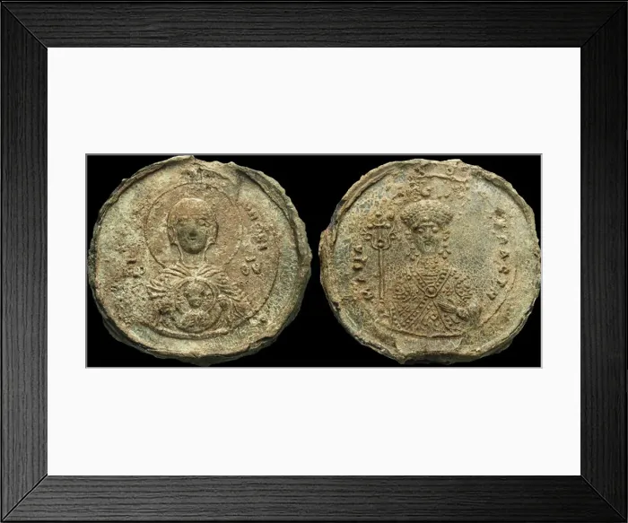 Framed Print : Seal of Empress Maria of Alania, 1070. Artist: Numismatic, Ancient Coins Framed Print : Seal of Empress Maria of Alania, 1070. Artist: Numismatic, Ancient Coins