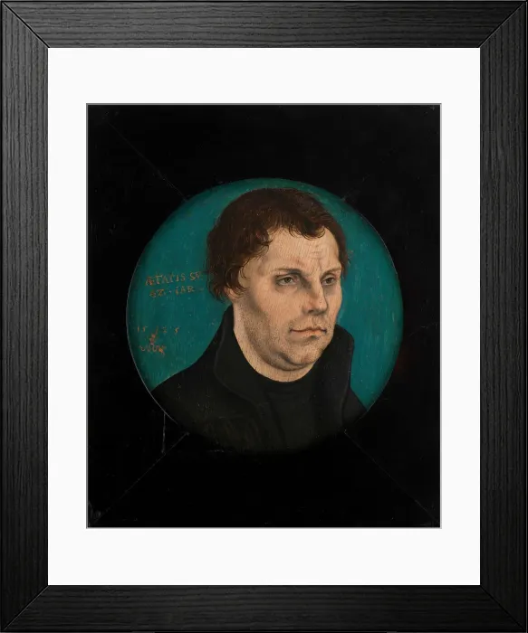 Framed Print : Martin Luther (1483-1546), 1525. Artist: Cranach, Lucas, the Elder (1472-1553) Framed Print : Martin Luther (1483-1546), 1525. Artist: Cranach, Lucas, the Elder (1472-1553)