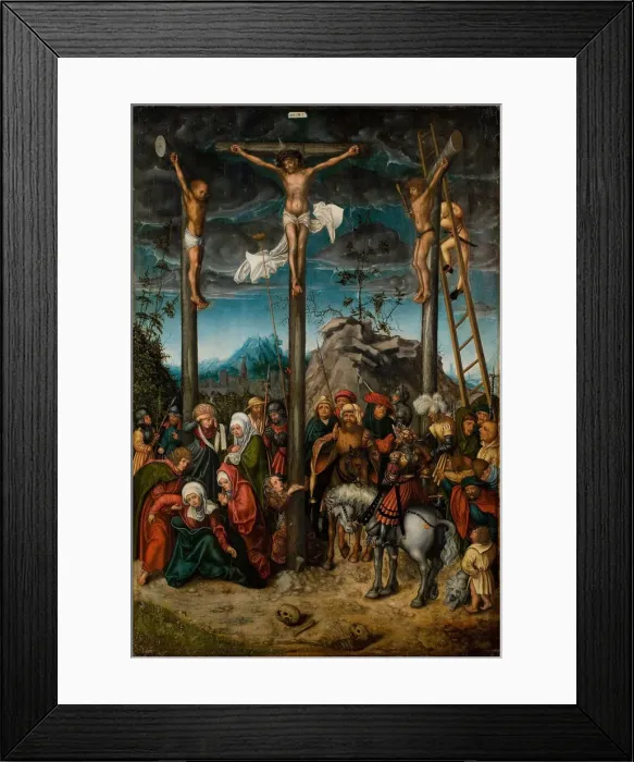 Framed Print : The Crucifixion, 1506-1520. Artist: Cranach, Lucas, the Elder (1472-1553) Framed Print : The Crucifixion, 1506-1520. Artist: Cranach, Lucas, the Elder (1472-1553)