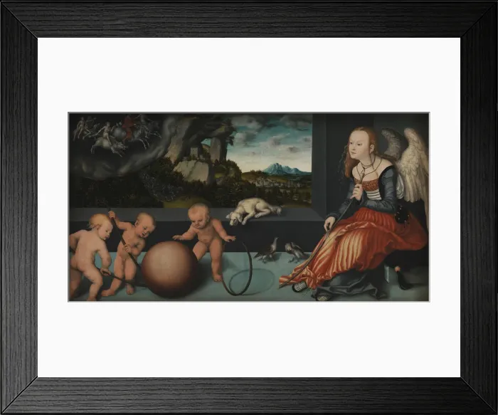 Framed Print : Melancholy, 1532. Artist: Cranach, Lucas, the Elder (1472-1553) Framed Print : Melancholy, 1532. Artist: Cranach, Lucas, the Elder (1472-1553)