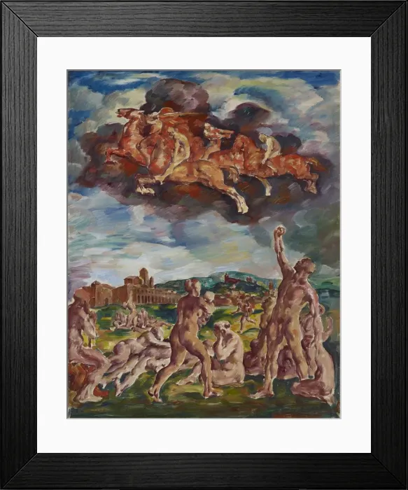 Framed Print : The Horsemen of the Apocalypse, 1917. Artist: Deusser, August (1870-1942) Framed Print : The Horsemen of the Apocalypse, 1917. Artist: Deusser, August (1870-1942)