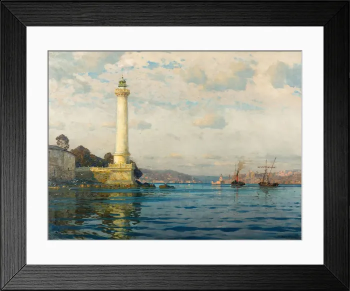 Framed Print : Ahirkapi Feneri Lighthouse, Early 20th cen Artist: Diemer, Michael Zeno (1867-1939) Framed Print : Ahirkapi Feneri Lighthouse, Early 20th cen Artist: Diemer, Michael Zeno (1867-1939)