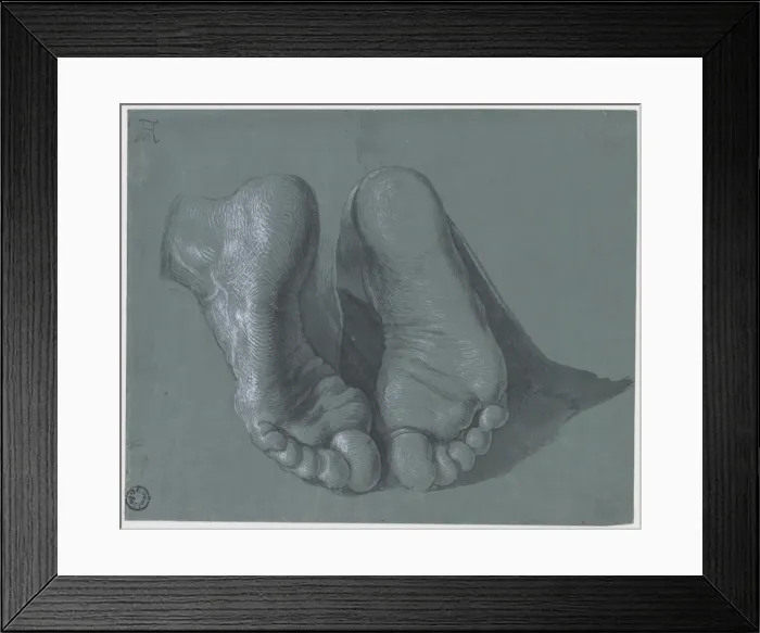 Framed Print : Study of Two Feet, c. 1508. Artist: Durer, Albrecht (1471-1528) Framed Print : Study of Two Feet, c. 1508. Artist: Durer, Albrecht (1471-1528)