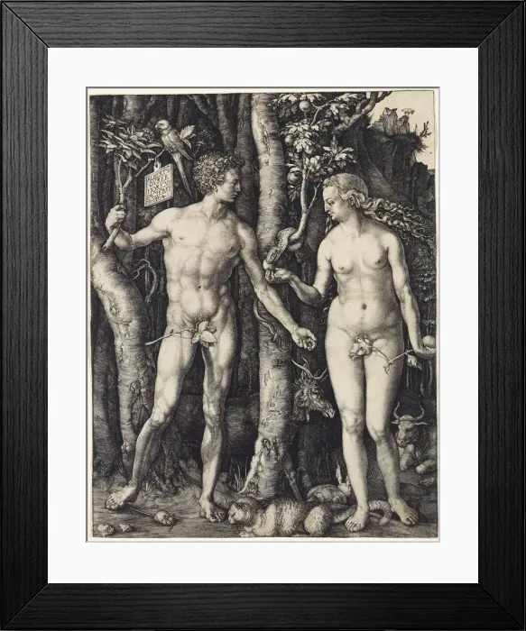 Framed Print : Adam and Eve, 1504. Artist: Durer, Albrecht (1471-1528)
