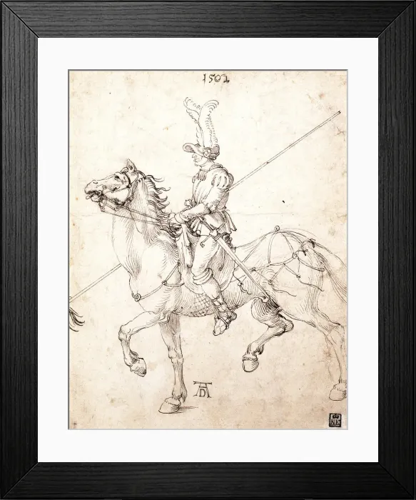 Framed Print : Lancer on Horseback, 1502. Artist: Durer, Albrecht (1471-1528) Framed Print : Lancer on Horseback, 1502. Artist: Durer, Albrecht (1471-1528)