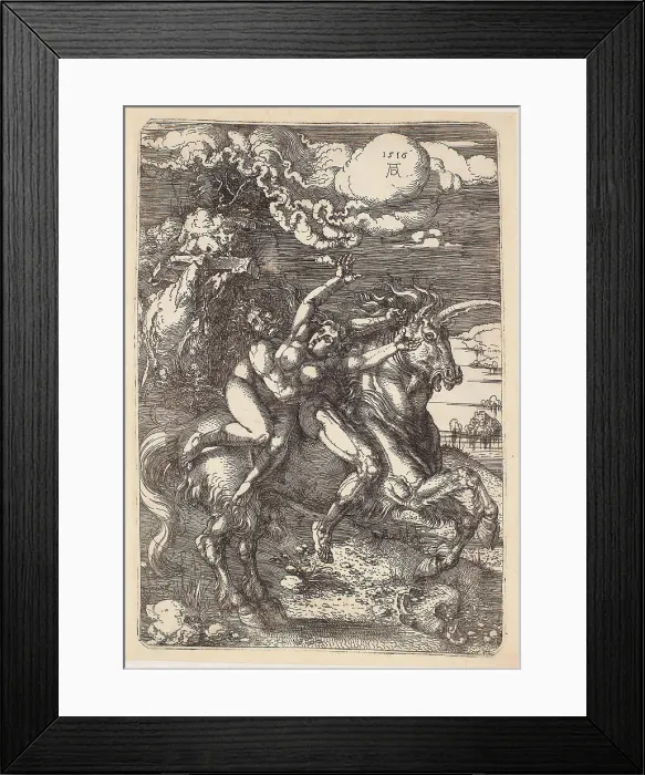 Framed Print : Abduction of Proserpine on a Unicorn, 1516. Artist: Durer, Albrecht (1471-1528) Framed Print : Abduction of Proserpine on a Unicorn, 1516. Artist: Durer, Albrecht (1471-1528)