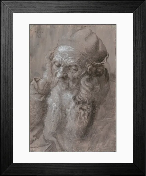 Framed Print : Head of an Old Man, 1521. Artist: Durer, Albrecht (1471-1528) Framed Print : Head of an Old Man, 1521. Artist: Durer, Albrecht (1471-1528)