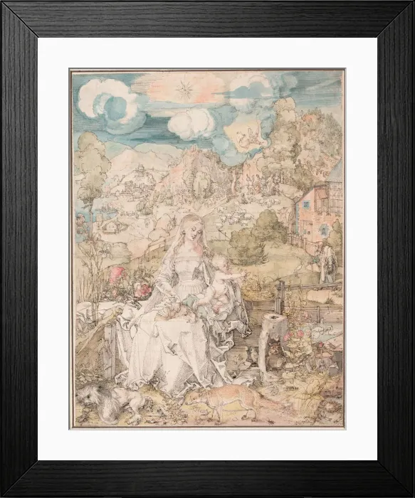 Framed Print : Mary among a Multitude of Animals, ca 1503. Artist: Durer, Albrecht (1471-1528) Framed Print : Mary among a Multitude of Animals, ca 1503. Artist: Durer, Albrecht (1471-1528)