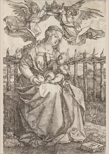 Virgin Mary Crowned By Two Angels, 1518. Artist: Durer, Albrecht (1471-1528)