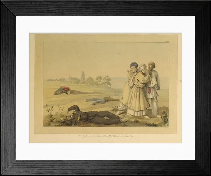 Framed Print : Near Ostrovno on August 1, 1812, 1820s. Artist: Faber du Faur, Christian Wilhelm, von (1780-1857) Framed Print : Near Ostrovno on August 1, 1812, 1820s. Artist: Faber du Faur, Christian Wilhelm, von (1780-1857)