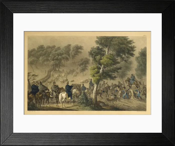 Framed Print : Between Kirgaliczky and Suderva, 30 June 1812, 1820s. Artist: Faber du Faur, Christian Wilhelm, von (1780-1857) Framed Print : Between Kirgaliczky and Suderva, 30 June 1812, 1820s. Artist: Faber du Faur, Christian Wilhelm, von (1780-1857)