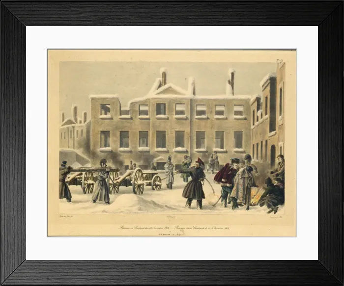 Framed Print : Bivouac in Smolensk on 13 November 1812, 1820s. Artist: Faber du Faur, Christian Wilhelm, von (1780-1857) Framed Print : Bivouac in Smolensk on 13 November 1812, 1820s. Artist: Faber du Faur, Christian Wilhelm, von (1780-1857)
